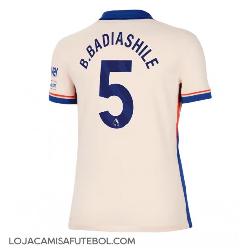 Camisa de Futebol Chelsea Benoit Badiashile #5 Equipamento Secundário Mulheres 2024-25 Manga Curta